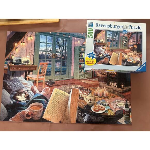 Ravensburger Puzzle 500 Pieces Cozy Retreat Large Format Jigsaw 149674 COMPLETE - Picture 1 of 8